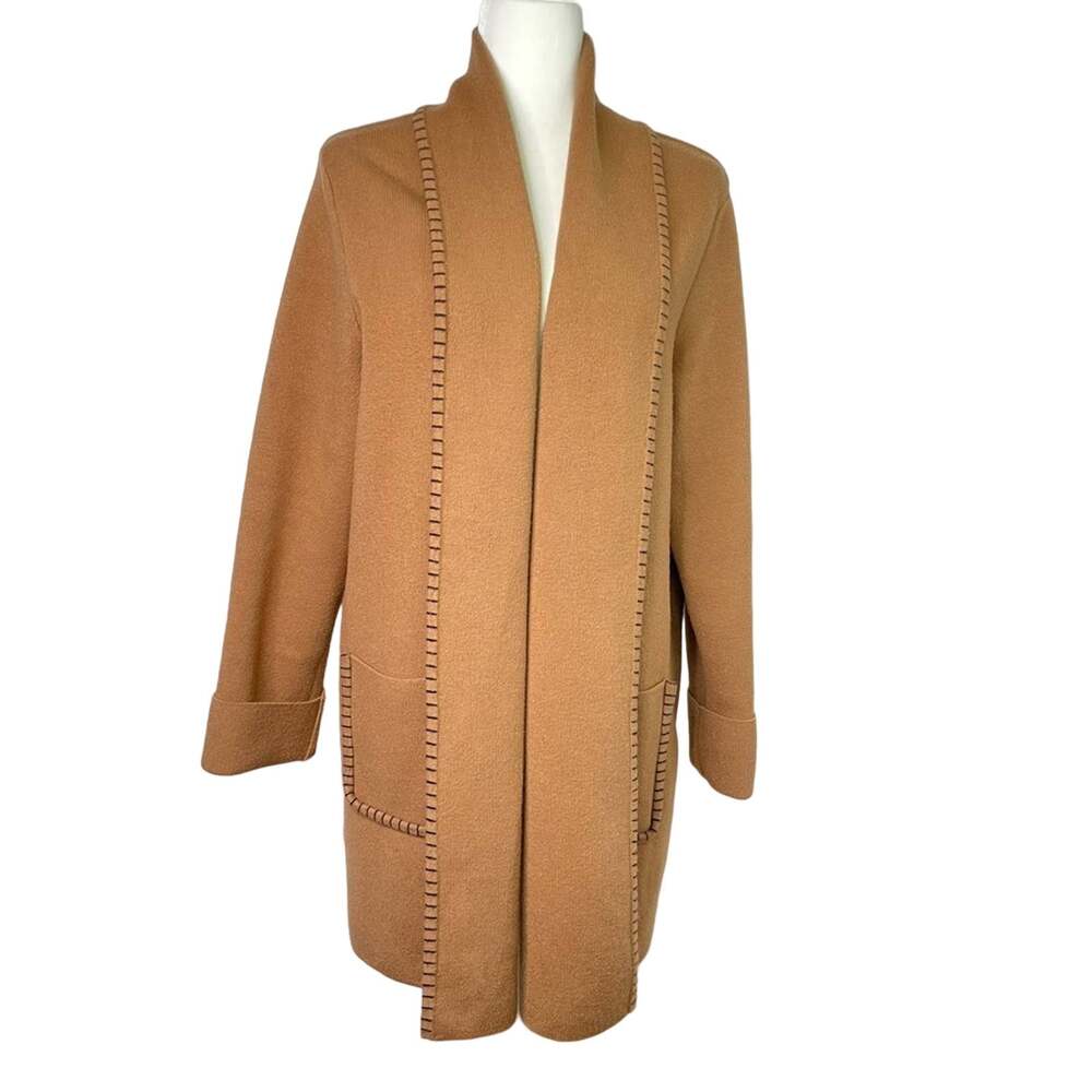 Magaschoni Brown Long Cardigan Viscose XL Cozy